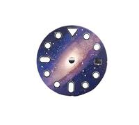 XTINKOPW Cadran de Montre NH35, 1 pièce, Ciel étoilé, étoile Lunaire, Cadran avec Conversion Lumineuse Verte, Accessoires de Montre for Mouvement NH35/NH34(3)