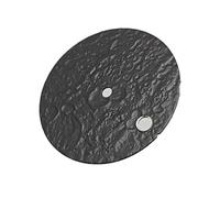 XTINKOPW Cadran de Montre texturé Lunaire 28,5 mm, Cadran Non Lumineux for Mouvement NH35/NH36, pièces de Rechange for Montres for Hommes(Black)