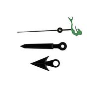 XTINKOPW Lot de 3 Aiguilles de Montre Noires avec Aiguille des Secondes Tortue/Poisson/Trident, Accessoire de Remplacement for Montre Homme Compatible avec Les mouvements NH35/NH36/4R/7S(11)