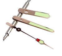 XTINKOPW Lot de 3 Aiguilles de Montre Tandorio Vertes Super Lumineuses, Or Rose et Argent, adaptées aux Montres à Mouvement Automatique NH35A NH36A SKX007 009(Rose Gold)