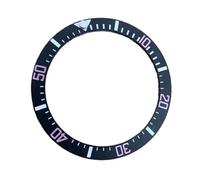 XTINKOPW Lunette de Montre en céramique 30.5-38mm, 1 pièce, Accessoires Mats, Inserts avec boîtier 40mm(Pink Letter)