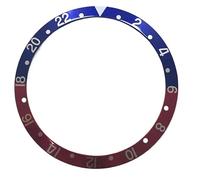 XTINKOPW Lunette de Montre rétro en Aluminium, 1 pièce, 30,7-36,5 mm, Inserts de Lunette, Accessoires de Montre, diamètre extérieur 36,5 mm, diamètre intérieur 30,7 mm(Red Blue)