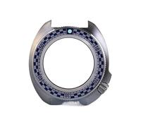 XTINKOPW Montre de plongée en Acier 6105, boîtier de Montre de plongée, Compatible avec Le Mouvement NH35/36, Montre Super Lumineuse et étanche(Steel-Blue)