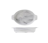 XTJS56QB Lasagnes Grande assiette creuse en céramique à double oreille for pâtes de riz au curry 1200 ml/2000 ml pour Tartes(Petit)