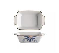 XTJS56QB Lasagnes Plat de cuisson peint à la main, bol de cuisson, bol de riz cuit au four, plat long à double oreille, plat en céramique profonde, vaisselle de spécialité commerciale pour Tartes