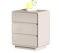 XTJS56QB Moderne Table de Chevet à Trois tiroirs Couleur Kaki, Salon Familial, Chambre à Coucher, Bureau, Petite Armoire de Rangement en Bois Chambre(Moyen)