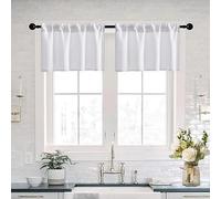 XTMYI Lot de 2 cantonnières imperméables avec passe-tringle pour fenêtre de cuisine, 100 cm de large x 30 cm de long