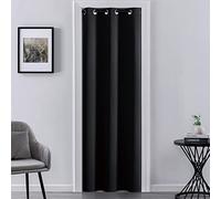 XTMYI Rideau étroit pour fenêtre Mince, 203,2 cm de Long, ne Bloque Pas la Chaleur, Rideaux épais à Isolation Thermique pour l'hiver, Noir