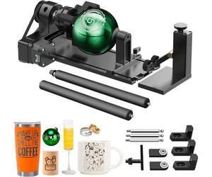 xTool 4 en 1 RA2 Pro Accessoire de Rotatif pour S1/M1 Ultra/F1/F1 Ultra/P2/D1 Pro Graveur Laser, Module de Gravure à Rouleau Rotatif Axe Y pour Objets Cylindriques, Gobelet, Anneau, Accessoires