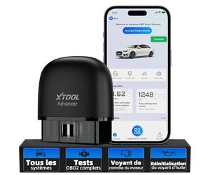 XTOOL AD20 Pro Valise Diagnostic Auto Francais Lecteur BT de Code OBD2 Scanner de Diagnostic Voiture sans Fil avec Analyse complète des systèmes, pour iOS et Android, Mise à Jour Gratuite à Vie