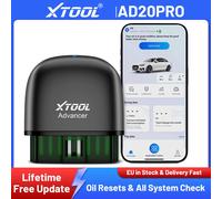 XTOOL Advancer AD20Pro Scanner OBD2 sans fil, outils de diagnostic automobile pour tous les systèmes, lecture de codes Bluetooth, PK ELM327, mises à jour gratuites à vie pour Android/iOS, XTOOL AD20PR