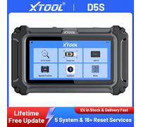 XTOOL D5S Scanner OBD2 automobile, outil de diagnostic 5 systèmes (boîte de vitesses, ABS, EPB, airbag, moteur) pour voitures FCA, avec CAN FD, scanner OBD OBDII, mises à jour gratuites à vie, 16+ XTO