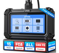XTOOL D6 Scanner OBD2, outil de diagnostic complet 2026 avec mises à jour gratuites et 15 services inclus dont réapprentissage du capteur de vilebrequin, réapprentissage du papillon, réinitialisation 