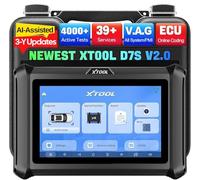 XTOOL D7S Valise Diagnostic Assisté par l'IA, Codage ECU en Ligne, Contrôle Bidirectionnel, 39+ Réinitialisations, Tous Systèmes, PMI, Guides V.A.G, CANFD/DoIP, Mises à Jour 3 Ans