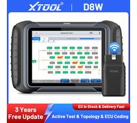 XTOOL D8W BT Outil de diagnostic automobile, Codage ECU, Test actif guidé PMI VAG, Scanner automobile toutes fonctions OBD2 avec IA, Programmation de clés, CAN FD, DoIP, FCA AutoAuth, Lecteur de codes