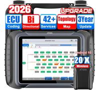 XTOOL D8W Scanner OBD2 sans fil bidirectionnel avec cartographie des circuits, codage ECU, réinitialisation du code 42, tests actifs, réapprentissage du vilebrequin, PMI de tous les systèmes, CAN FD/D