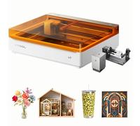 xTool M2 10W Kit de Luxe, Graveur Laser avec Jet d'encre CMJN et RA3 Lite, Double Caméra, Fermé Classe 1, Machine de Découpe Laser pour Stickers DIY sur Bois, Acrylique, Papier, Cuir, Feutre, Tissu