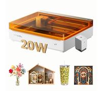 xTool M2 20W Graveur Laser Créatif Couleur Kit, Gravure Laser avec Jet d'encre CMJN, Double Caméra, Fermé Classe 1, Idéal pour Stickers DIY sur Bois, Acrylique, Papier, Cuir, Feutre, Tissu