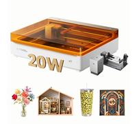 xTool M2 20W Kit de Luxe, Graveur Laser avec Jet d'encre CMJN et RA3 Lite, Double Caméra, Fermé Classe 1, Machine de Découpe Laser pour Stickers DIY sur Bois, Acrylique, Papier, Cuir, Feutre, Tissu