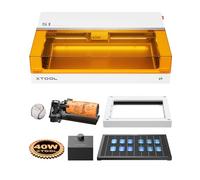 xTool S1 40W Graveur Laser Bois Métal et Verre Fermée Kit de Luxe, Decoupe Laser avec Positionnement à Pin-Point, Autofocus, Machine a Graver Laser pour Métal, Cuir, Acrylique et Verre, DIY, Blanc