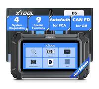 XTOOL Scanner D5 OBD2 : Outil de Diagnostic de Voiture 2025 avec 9 réinitialisations, Transmission ABS SRS Moteur OBD2 Lecteur de Code avec FCA AutoAuth, Can FD pour GM, réinitialisation d'huile/ABS