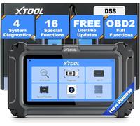 XTOOL Scanner D5S OBD2 : outil de diagnostic de voiture 2026 avec 16 réinitialisations, transmission ABS SRS moteur OBD2 lecteur de code avec FCA AutoAuth, CAN FD pour GM, réinitialisation d'huile/ABS