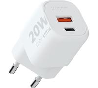 Chargeur Xtorm 20W GaN2 Ultra, Technologie GaN, USB-C et USB-A, Power Delivery, Plastique Recyclé GRS - Blanc
