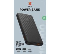 Xtorm Go2 Powerbank - 20.000mAh - 1x USB-A - 1x USB-C - Banque d'alimentation puissante - Batterie portable adaptée à l'iPhone et au Samsung - Technologie durable - Charcoal Black