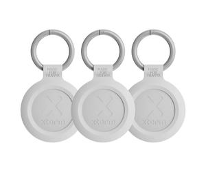 xtorm TravelTag XTAG2A0-3PACK - Balise Bluetooth anti-perte pour téléphone portable, tablette - pour iPhone (iOS) - blanc cendré (pack de 3)