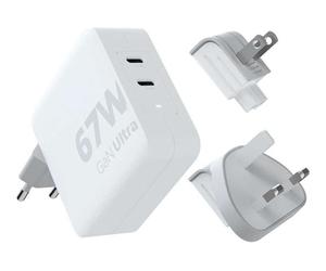 xtorm XVC2067 - Adaptateur secteur - câble, GaN - CA 100-240 V - 67 Watt - connecteurs de sortie : 2