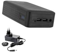 XTPower XT-27000DC-PA Powerbank avec Adaptateur Secteur - Batterie Externe Moderne avec DC 5V à 24V + USB-C PD + 2X USB QC3 avec 26800mAh - pour Ordinateur Portable Tablette Smartphone Camera