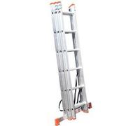 XTRA Echelle transformable en aluminium 3 plans 6 marches gris G