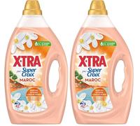 XTRA par Super Croix, Maroc, Lessive Liquide, Lessive Parfumee, Parfum Fleur d'Oranger & Lait d'Amande, Efficace des 20°C, Proprete & Evasion a Chaque Lavage, 42 Lavages (Lot de 2)