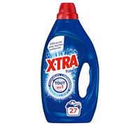 XTRA Total , Lessive Liquide Tout en 1 , Efficacite Antitaches Renforcee , Cycle Court, Eclat, Fraicheur Intense et Efficace des 20 degres , 27 Lavages