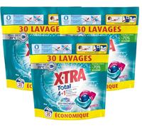 Xtra Total - Lot de 3 Pack de Capsules de lessive - Trio-Caps - 4 plus 1 - Parfum Givré