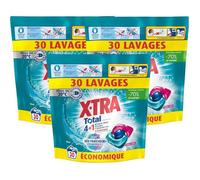 Xtra Total - Lot de 3 Pack de Capsules de lessive - Trio-Caps - 4 plus 1 - Parfum Givré