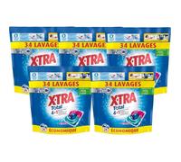 Xtra Total - Lot de 5 Pack de Capsules de lessive - Trio-Caps - 4 plus 1 - Original