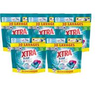 Xtra Total - Lot de 5 Pack de Capsules de lessive - Trio-Caps - 4 plus 1 - Parfum Givré