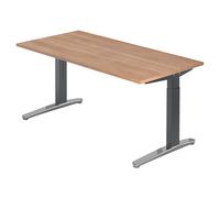 XTRA XB 16 GC | Bureau - 160 x 80 Noyer réglable en hauteur