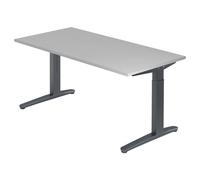 XTRA XB 16 GG | Bureau - Gris 160 x 80 réglable en hauteur