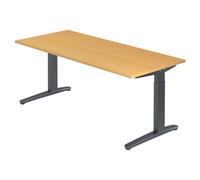 XTRA XB 19 GG | Bureau - Hêtre 180 x 80 réglable en hauteur