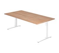 XTRA XB 2E WW | Bureau - 200 x 100 Noyer réglable en hauteur
