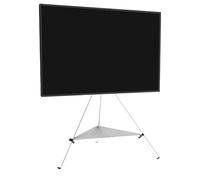 XTRARM Ahton Tripod Support TV blanc pour téléviseurs de 32 à 70 pouces, réglable en hauteur avec étagère, VESA 600 x 400, cadre en acier stable jusqu'à 45 kg, support TV design moderne