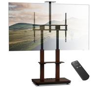 XTRARM Duolite mobile support TV électrique pour 45-110" max. 120 kg, élévateur TV motorisé avec réglage progressif de la hauteur par télécommande, max. VESA 900x800, avec étagères et prise de courant