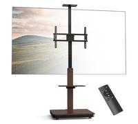 XTRARM Elite Support TV électrique Mobile pour 40-86" Max. 60 kg, élévateur TV motorisé avec réglage de la Hauteur en continu Via la télécommande, Max. VESA 600x400, avec étagères et Bloc multiprises