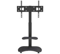 XTRARM Stellar Support TV Roulant avec Etagère en Bois - Meuble Tele, Chariot Meuble TV à Hauteur Ajustable avec roulettes pour TV 32-70" Jusqu'à 45 kg - Support de TV Universel Max VESA 600x400mm