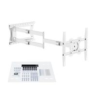 XTRARM TiTon Flex 120 cm, Support Mural TV, Rotation, jusqu'à 40kg, VESA Max.400x400 Blanc