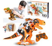 Xtrem Bots - Robot DINOSAURE interactif pour apprendre la programmation, LUMIÈRE, SON Rex The Dinobot 6+