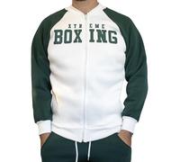 XTREME BOXING - Sweat zippé intégral en Coton molletonné, Pull Chaud de survêtement pour Homme en Coton, Sportif, idéal pour la Maison, la Salle de Sport, Le Jogging, XF25813Z (Vert/XL)