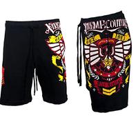 Xtreme Couture Affliction Short de sport Glide Athletic Short de combat MMA S-5XL, noir, Taille XL